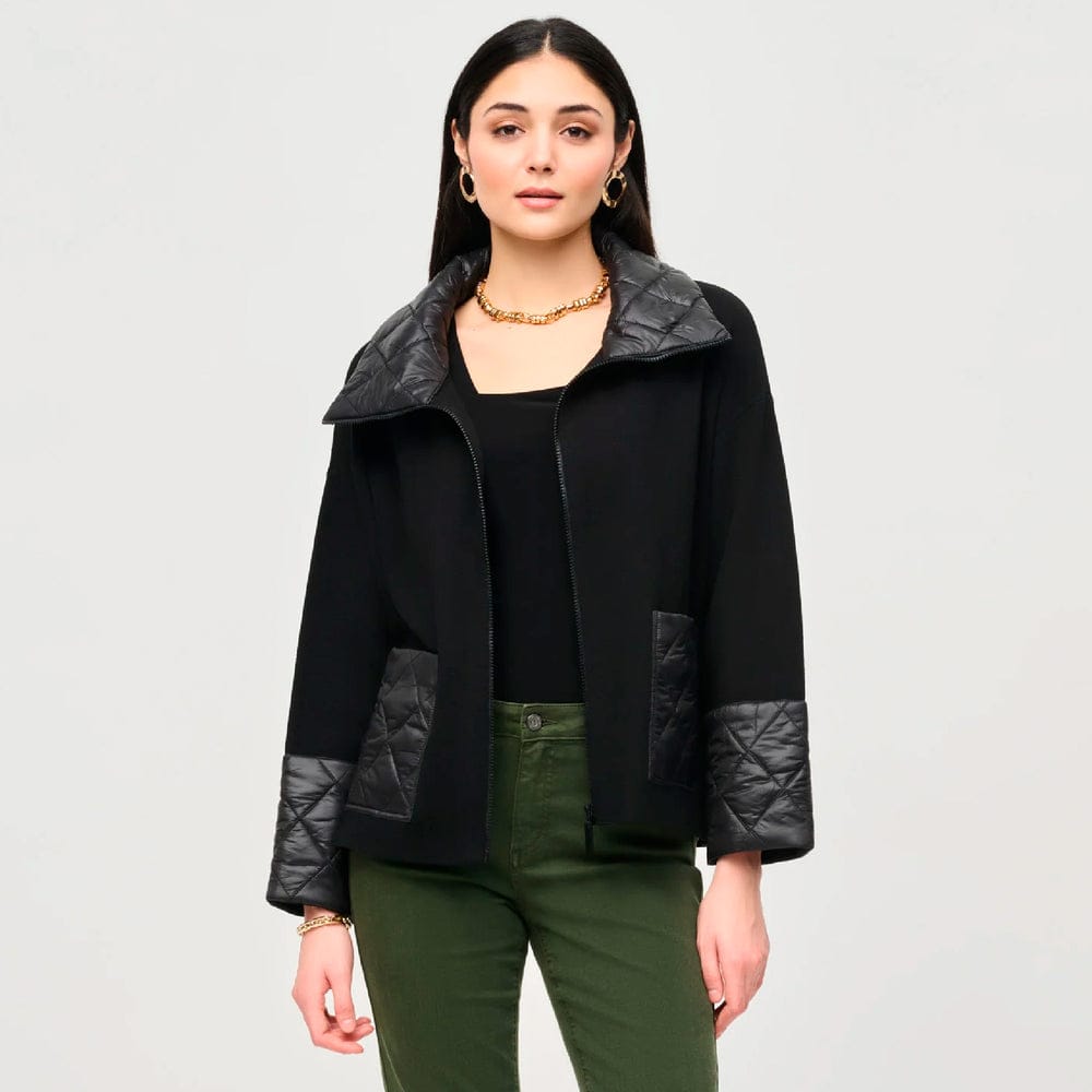 Chaqueta Negra con Detalles Acolchados – Elegancia Moderna 243933