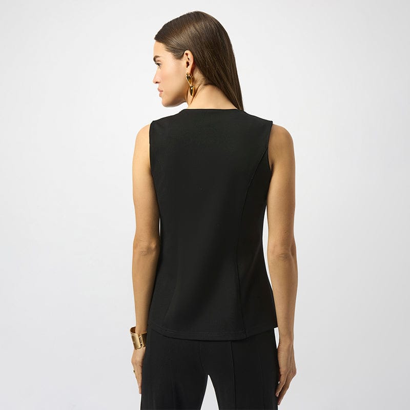 Chaleco Negro con Botones Joya – Joseph Ribkoff 253156