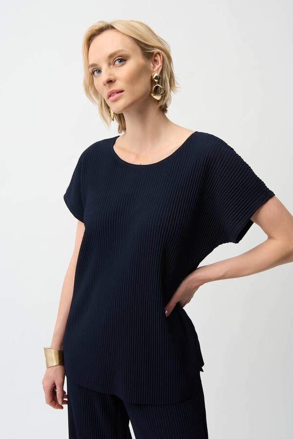 Blusa Plisada Azul Marino – Joseph Ribkoff 261192