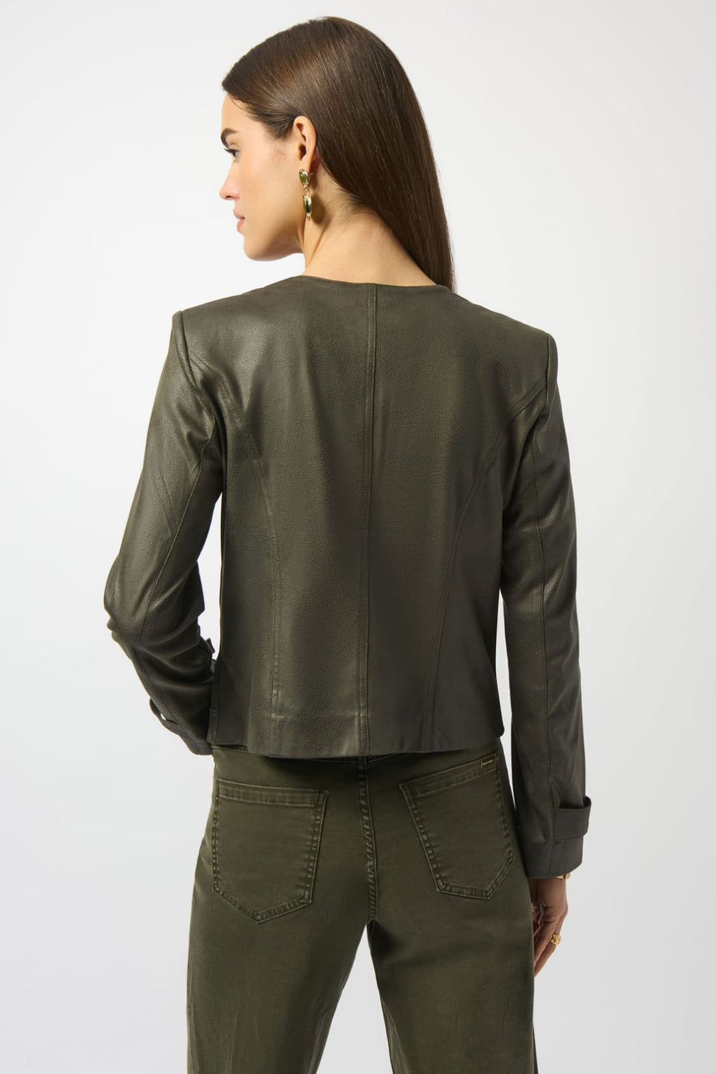 Chaqueta estilo militar en cuero vegano – Joseph Ribkoff 253935