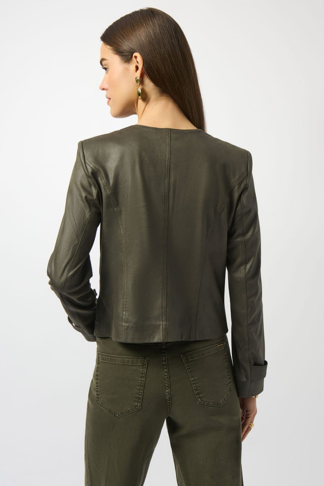 Chaqueta estilo militar en cuero vegano – Joseph Ribkoff 253935