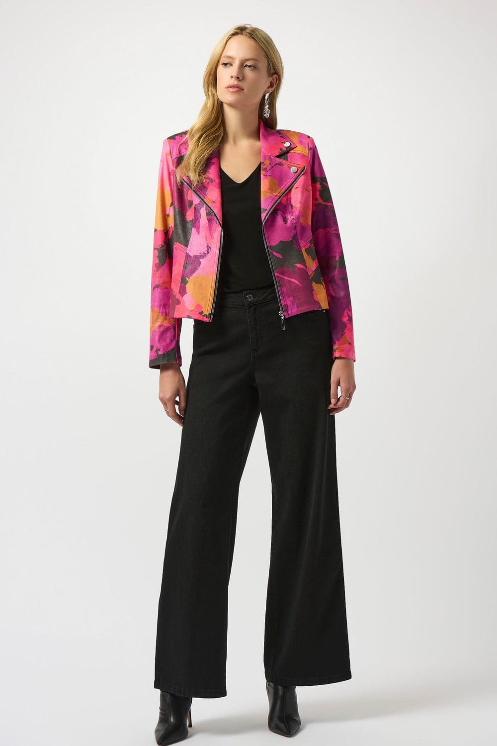 Chaqueta de Cuero Floral – Joseph Ribkoff 253954