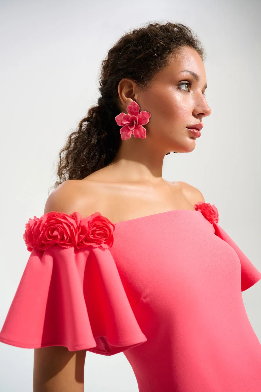 Vestido Off Shoulder Coral – Joseph Ribkoff 261734