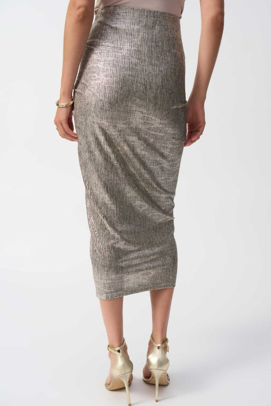 Falda Draped Metallic - Joseph Ribkoff 251283