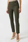 Pantalón Recto Verde Olivo con Botones – Joseph Ribkoff 253161