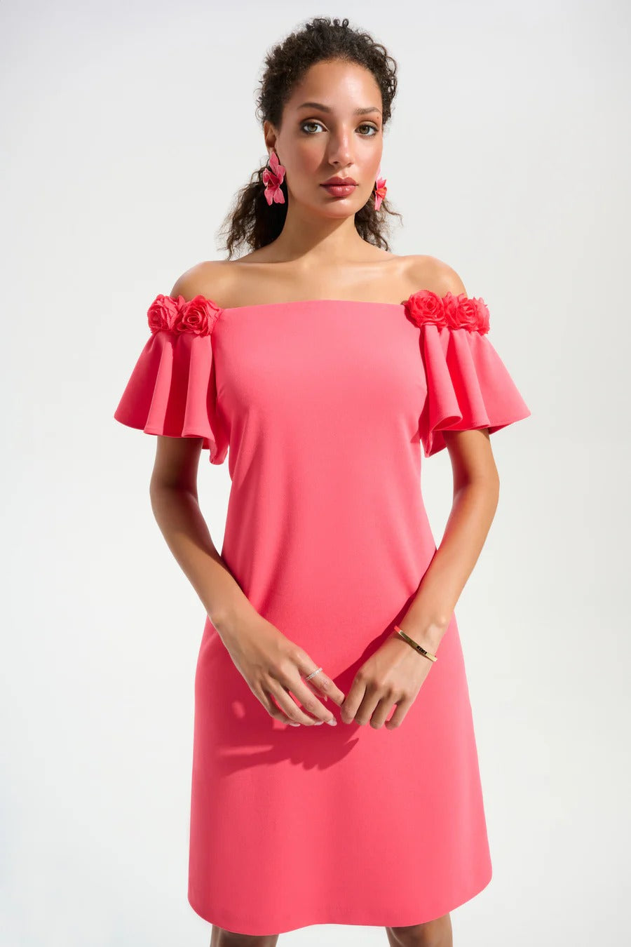 Vestido Off Shoulder Coral – Joseph Ribkoff 261734