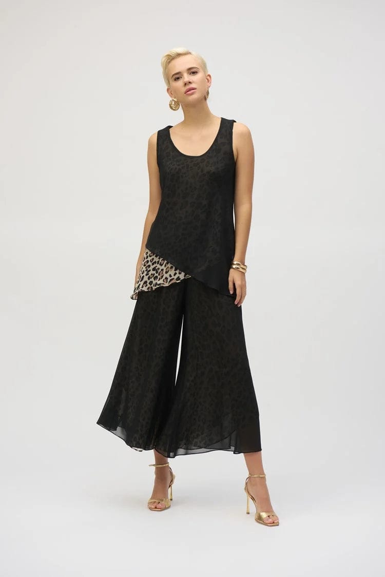 Pantalón Palazzo Reversible Animal Print - Joseph Ribkoff 252156
