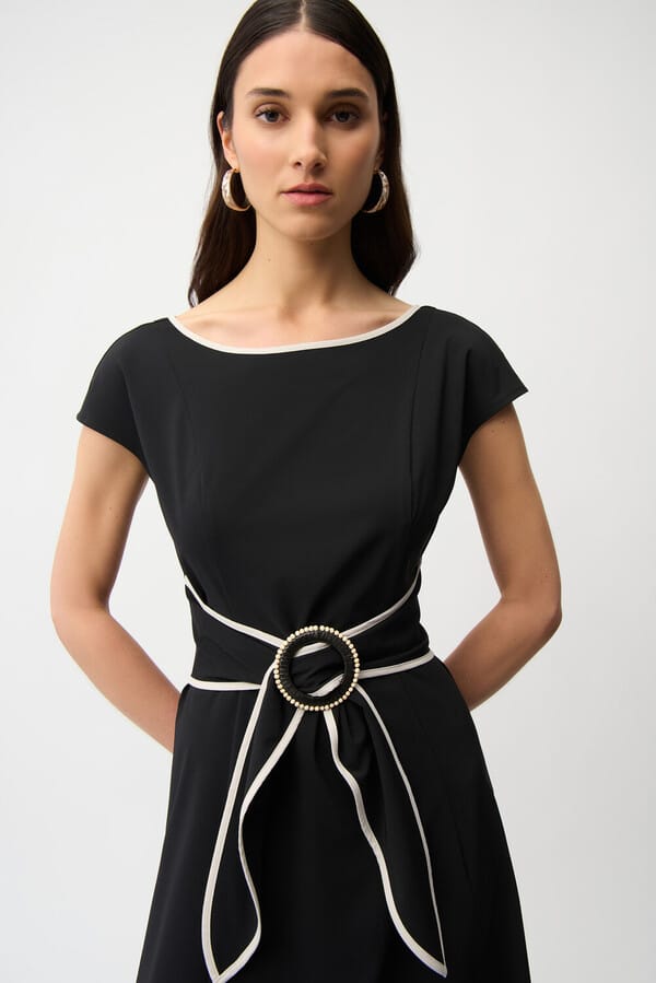 Vestido Midi Negro Éclipse - Joseph Ribkoff 261051