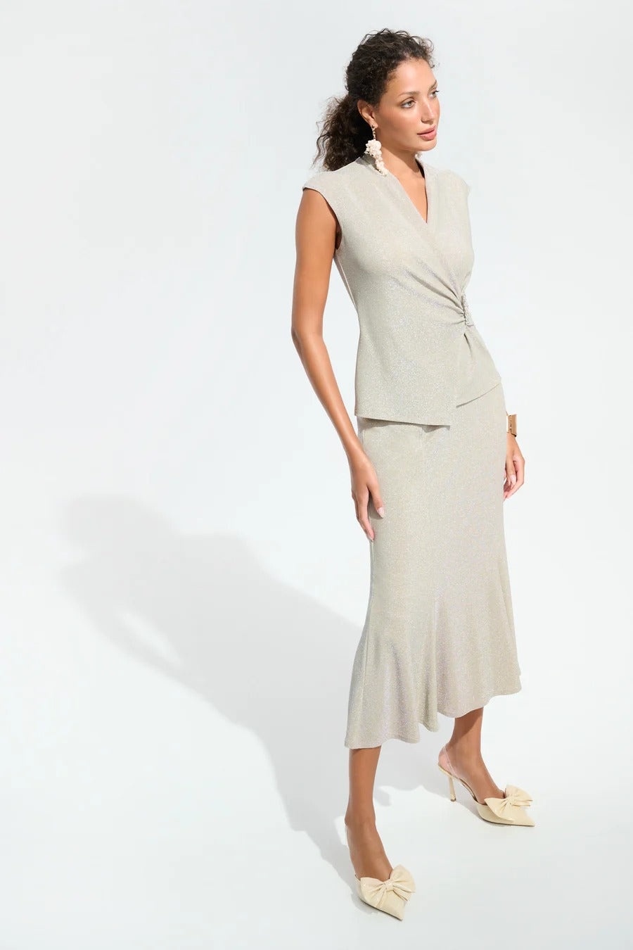 Blusa Cruzada Champagne – Joseph Ribkoff 261758