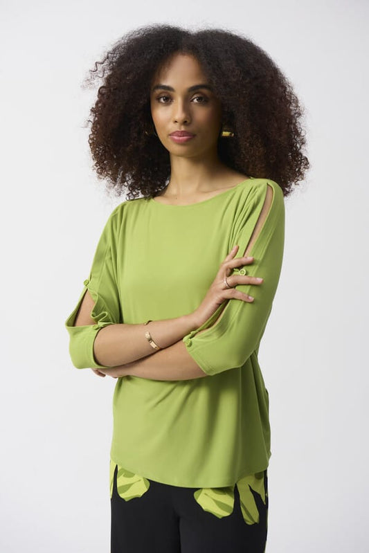 Top Cuello Barco Verde – Joseph Ribkoff 251063