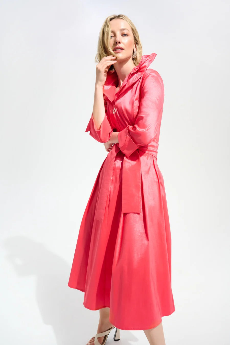 Vestido Midi Coral Satinado – Joseph Ribkoff 261719