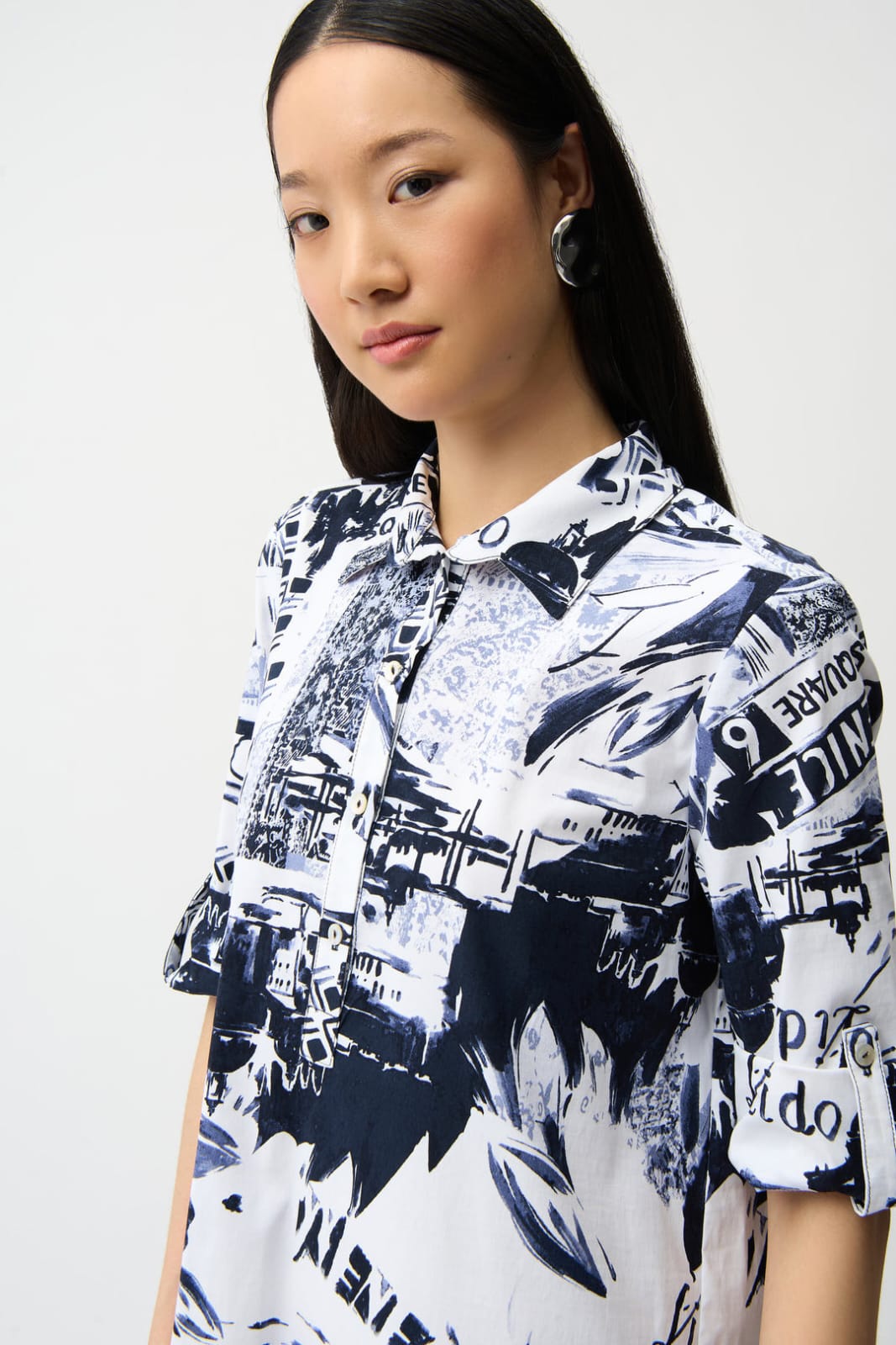 Vestido Camisero Estampado -  Joseph Ribkoff 261048