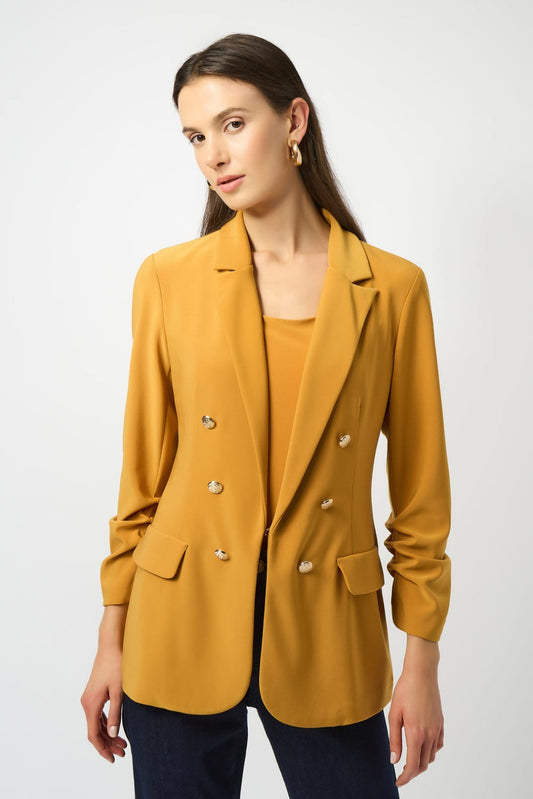 Blazer mostaza con botones dorados - Joseph Ribkoff 253034