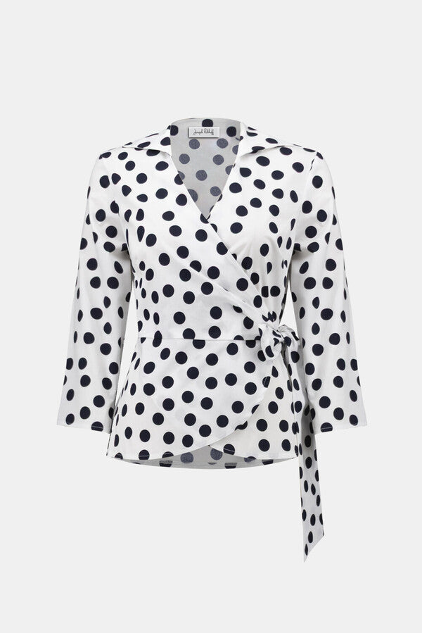 Blusa Cruzada Lunares - Joseph Ribkoff 261118