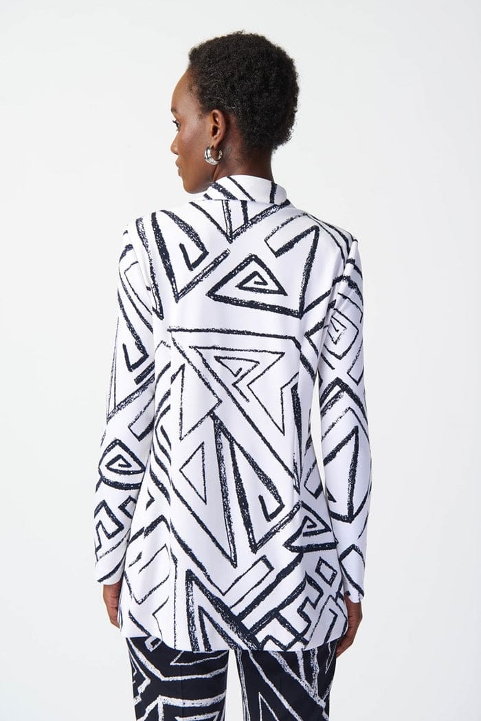 Saco Abstract White & Navy – Joseph Ribkoff 241034