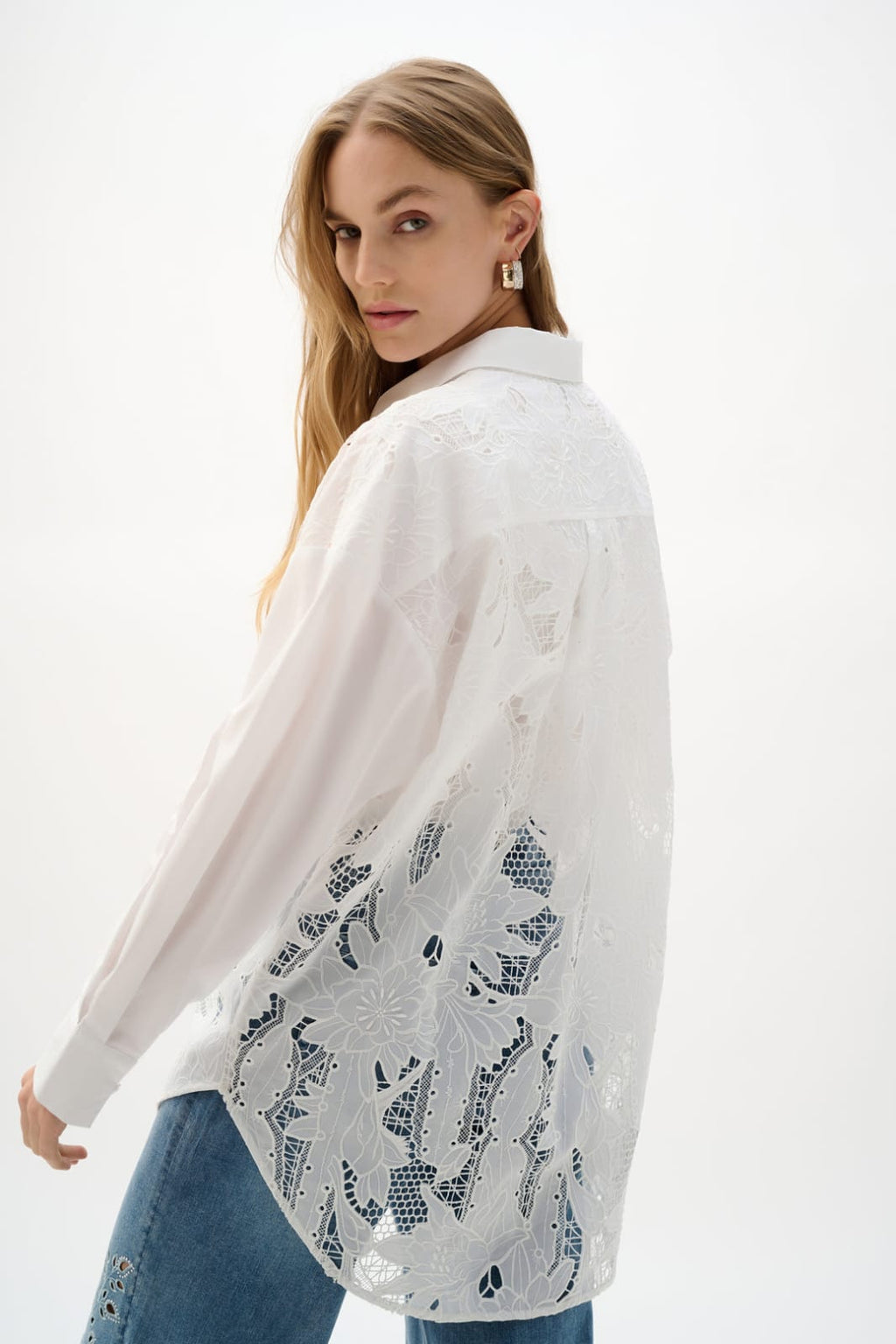 Blusa Blanca con Encaje – Joseph Ribkoff 262952