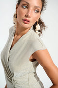 Blusa Cruzada Champagne – Joseph Ribkoff 261758
