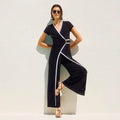 Mono Negro con Detalles Blancos Joseph Ribkoff - 251048X