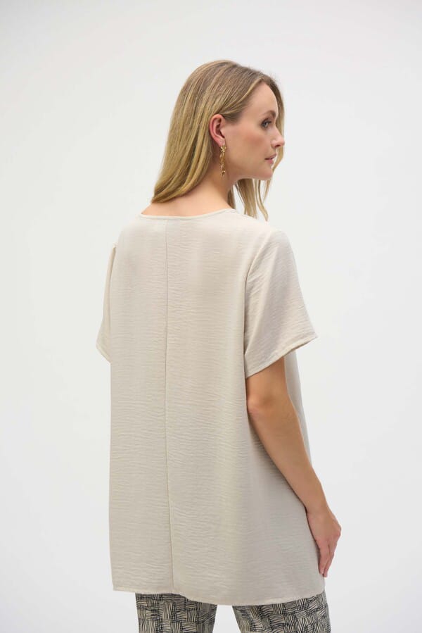 Blusa Square Fit Beige de Gasa – Joseph Ribkoff 252071