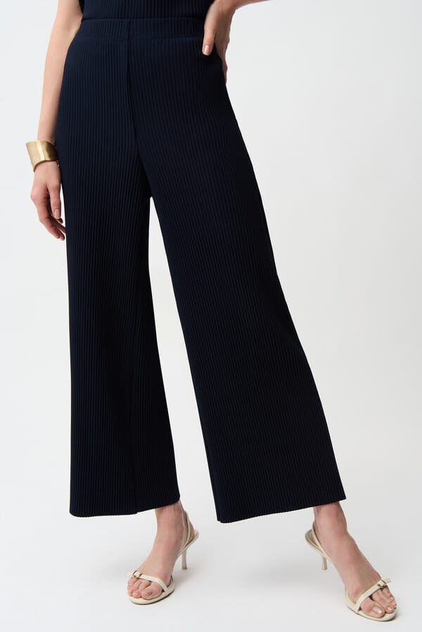 Pantalón Wide Leg Plisado Azul Marino – Joseph  Ribkoff 261100