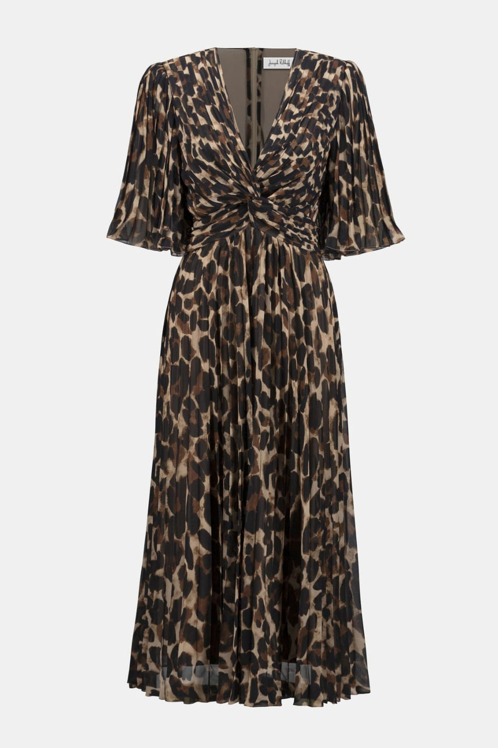 Vestido Midi Animal Print con Nudo Frontal Joseph Rubkoff - 252935