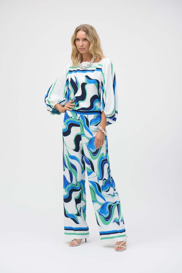Blusa de Estampado Abstracto-Joseph Ribkoff 252085
