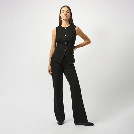 Chaleco Negro con Botones Joya – Joseph Ribkoff 253156