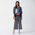 Pantalón Palazzo a Rayas Estilo Navy Chic- Joseph Ribkoff 251162