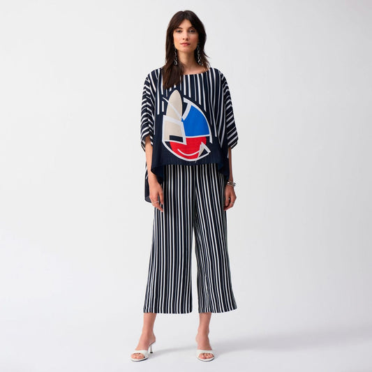 Pantalón Palazzo a Rayas Estilo Navy Chic- Joseph Ribkoff 251162