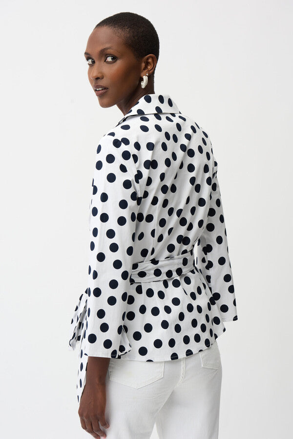 Blusa Cruzada Lunares - Joseph Ribkoff 261118