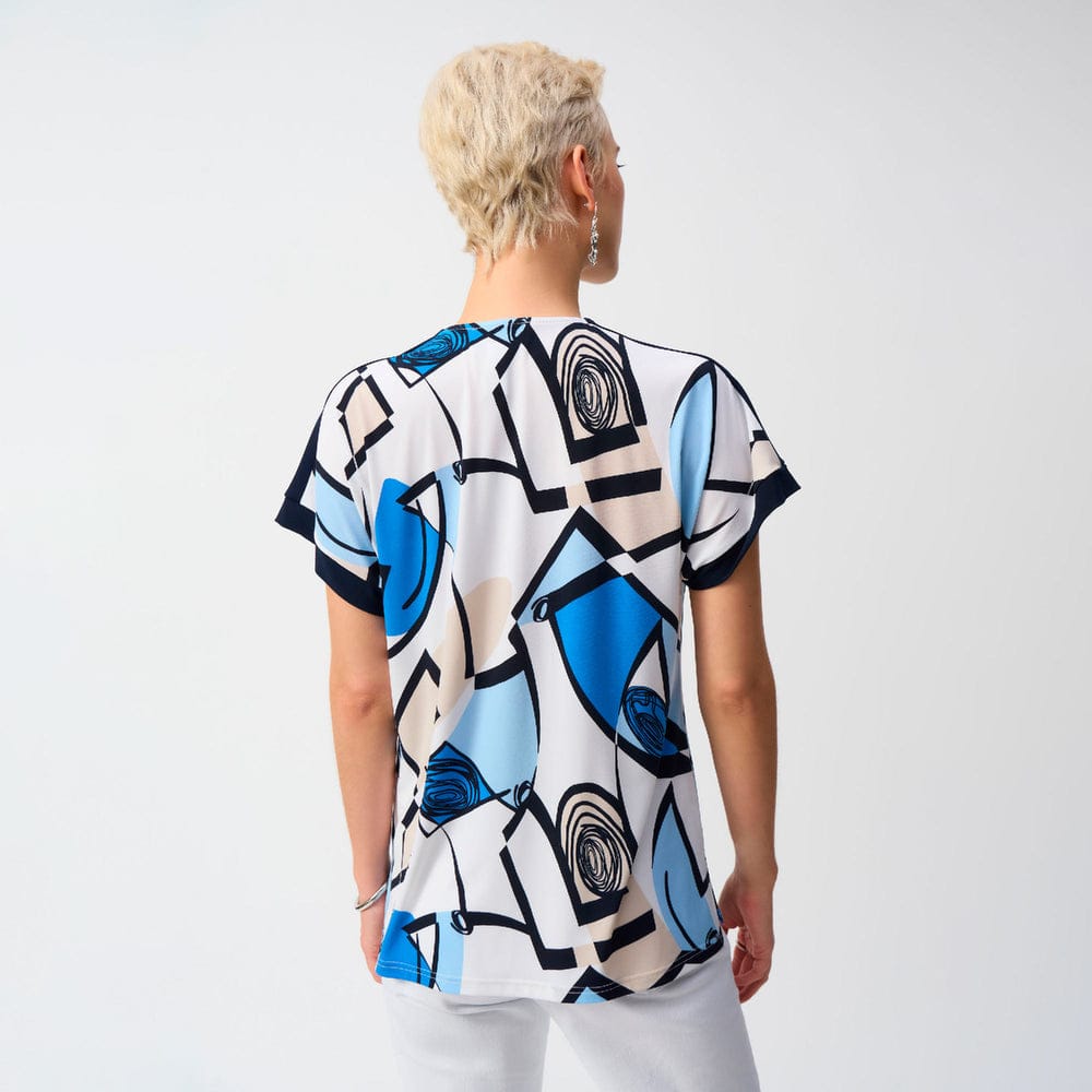Blusa Estampada con Cremallera- Joseph Ribkoff 251246
