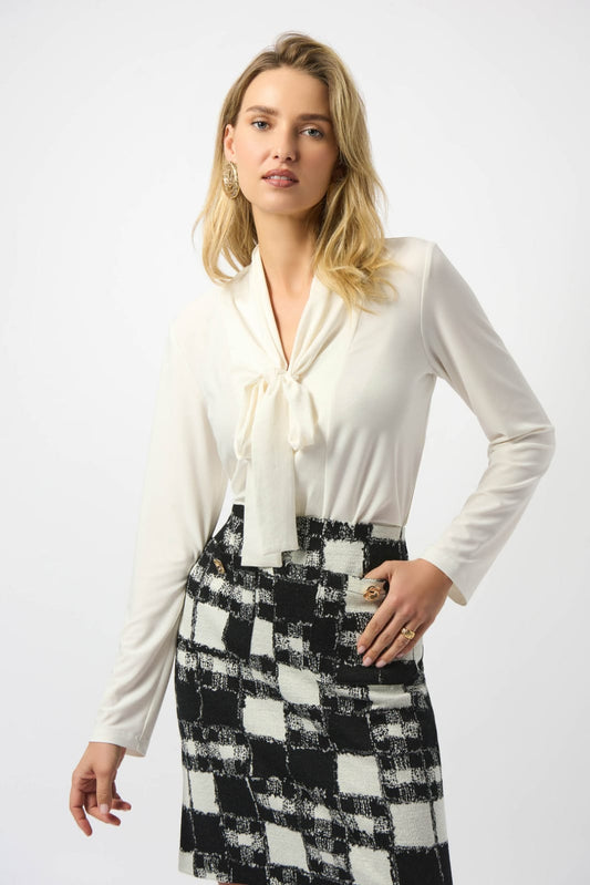 Blusa Ivory Bow Tie – Joseph Ribkoff 253003