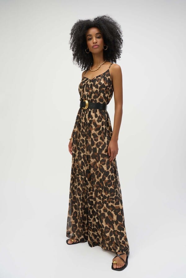 Mono de Animal Print con Pierna Ancha Joseph Ribkoff - 252936