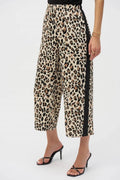 Pantalón Culotte Animal Print con Franjas Laterales - Joseph Ribkoff 252235