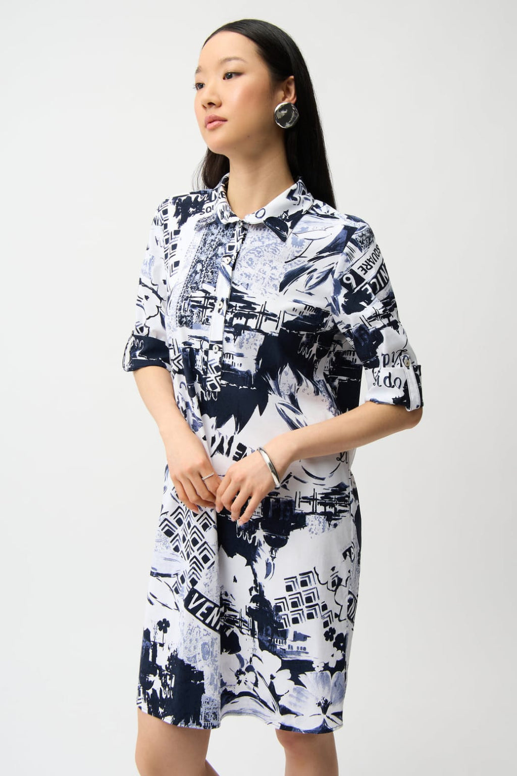 Vestido Camisero Estampado -  Joseph Ribkoff 261048