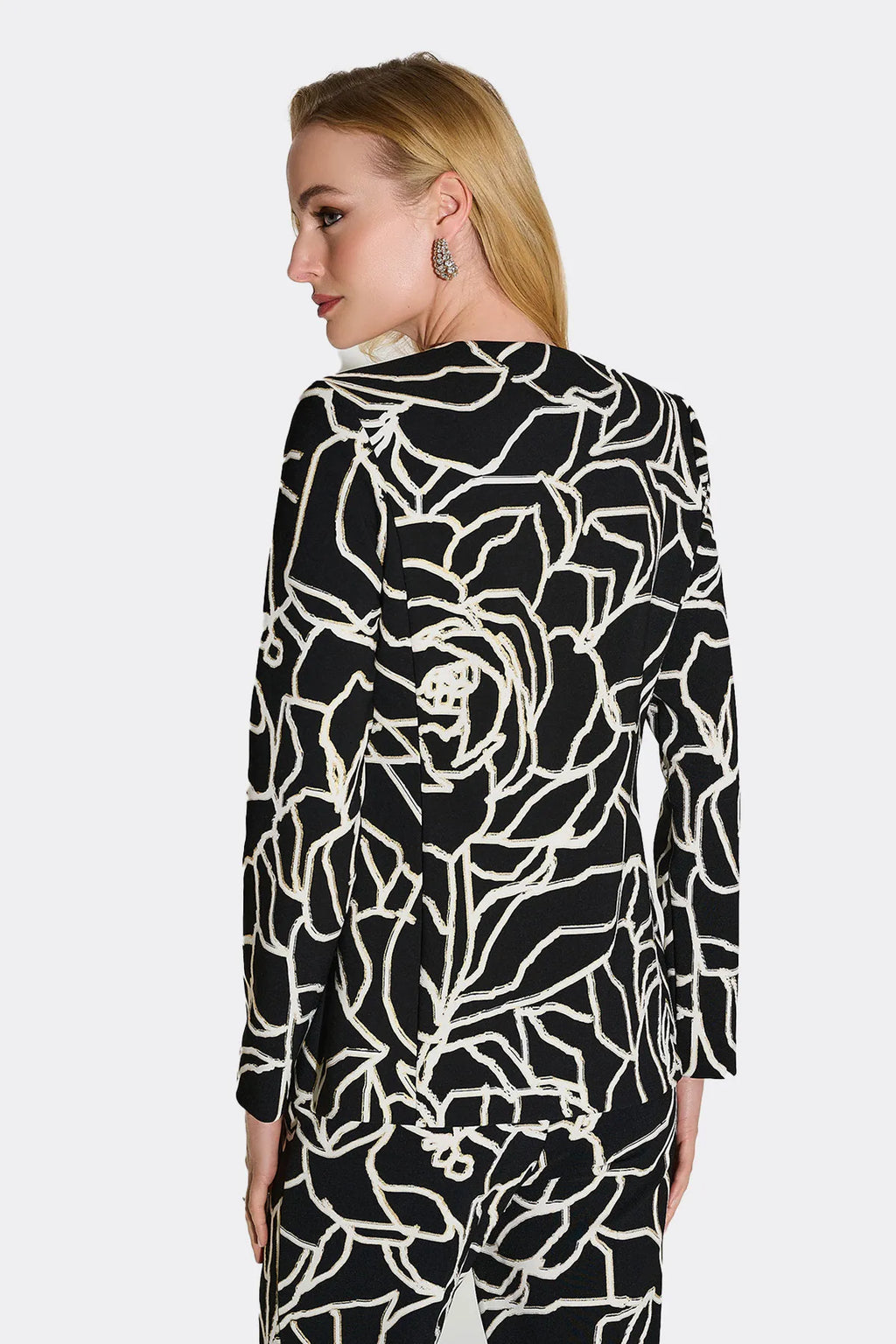 Blazer Negro con Estampado Foil – Elegancia Artística 253781