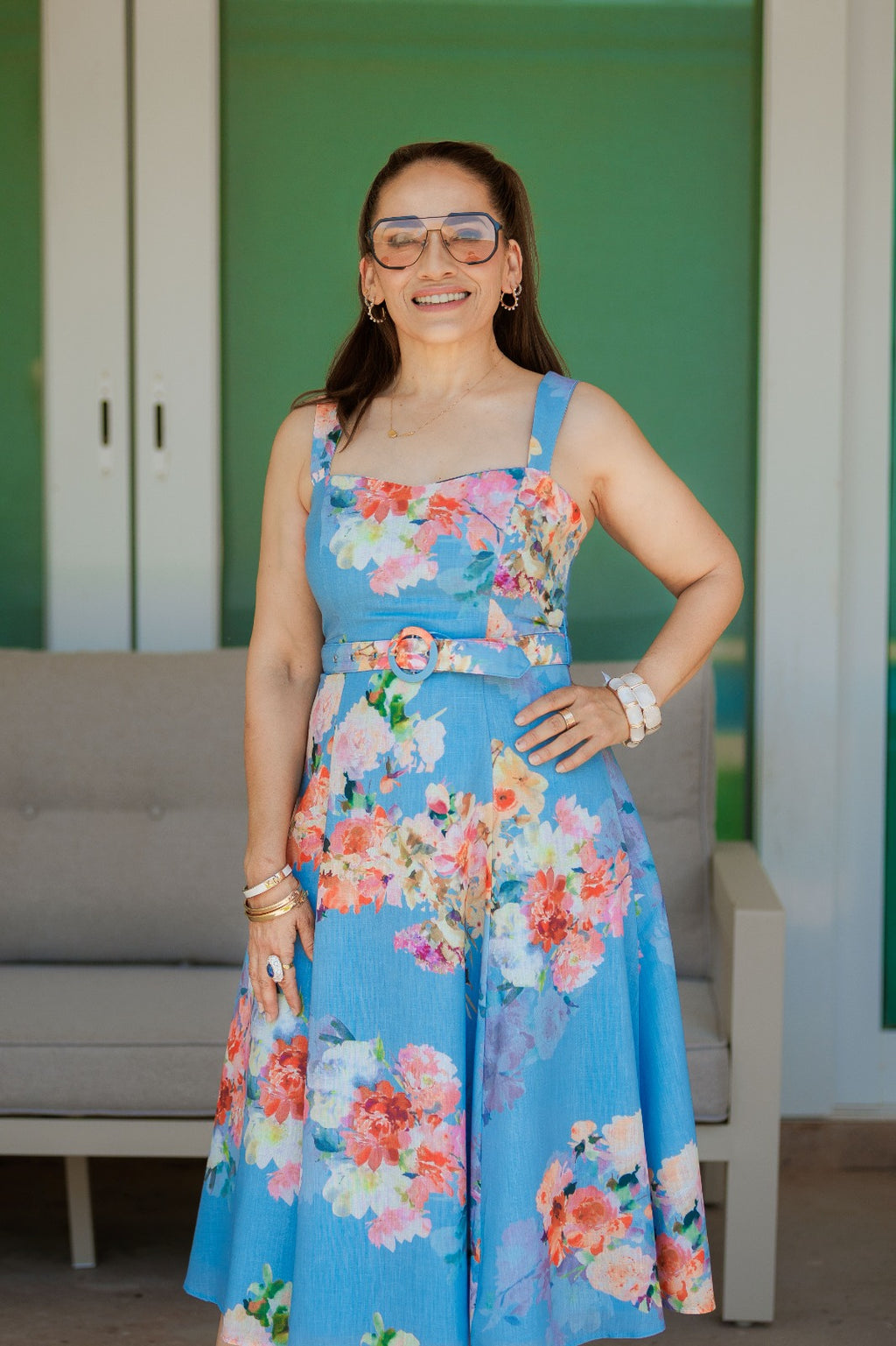Vestido de Jardín Celeste Luxxel