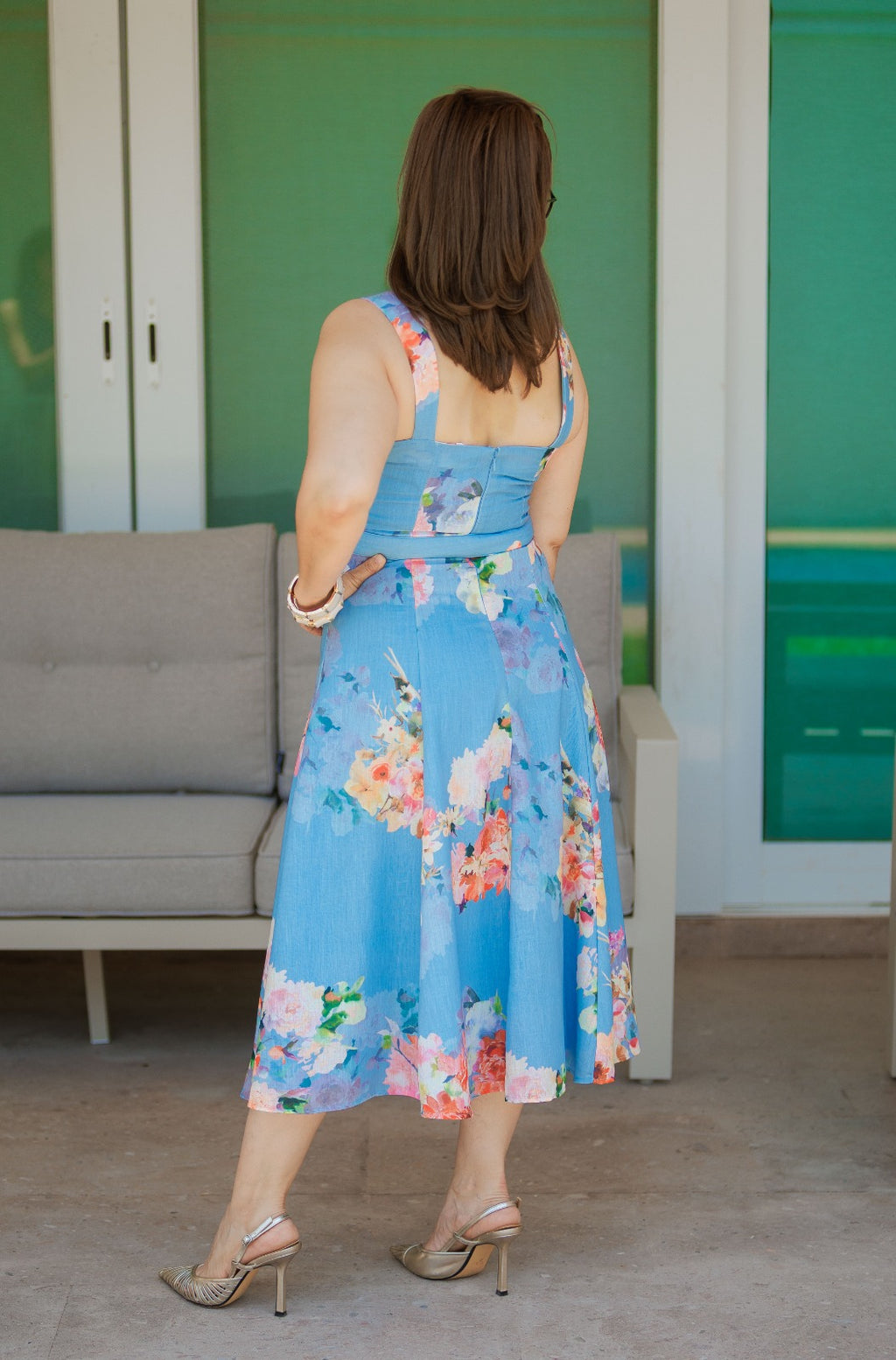 Vestido de Jardín Celeste Luxxel