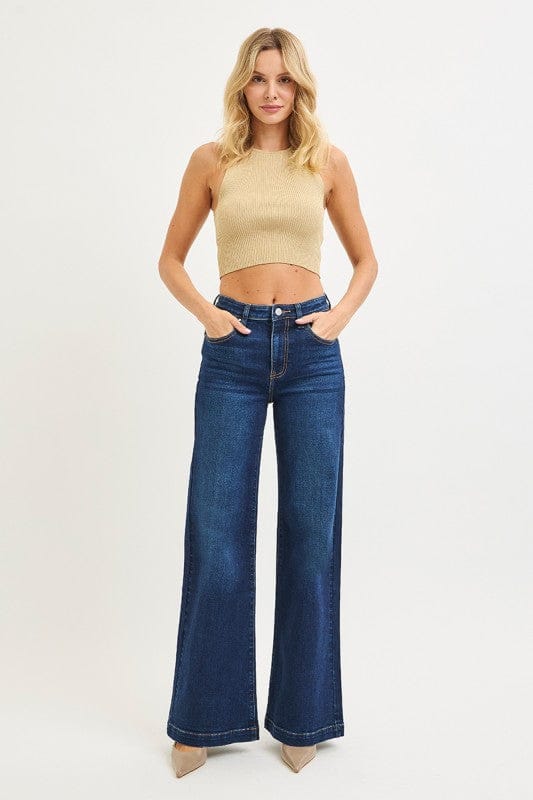 Jean Wide Leg Azul Oscuro – Elegancia Atemporal