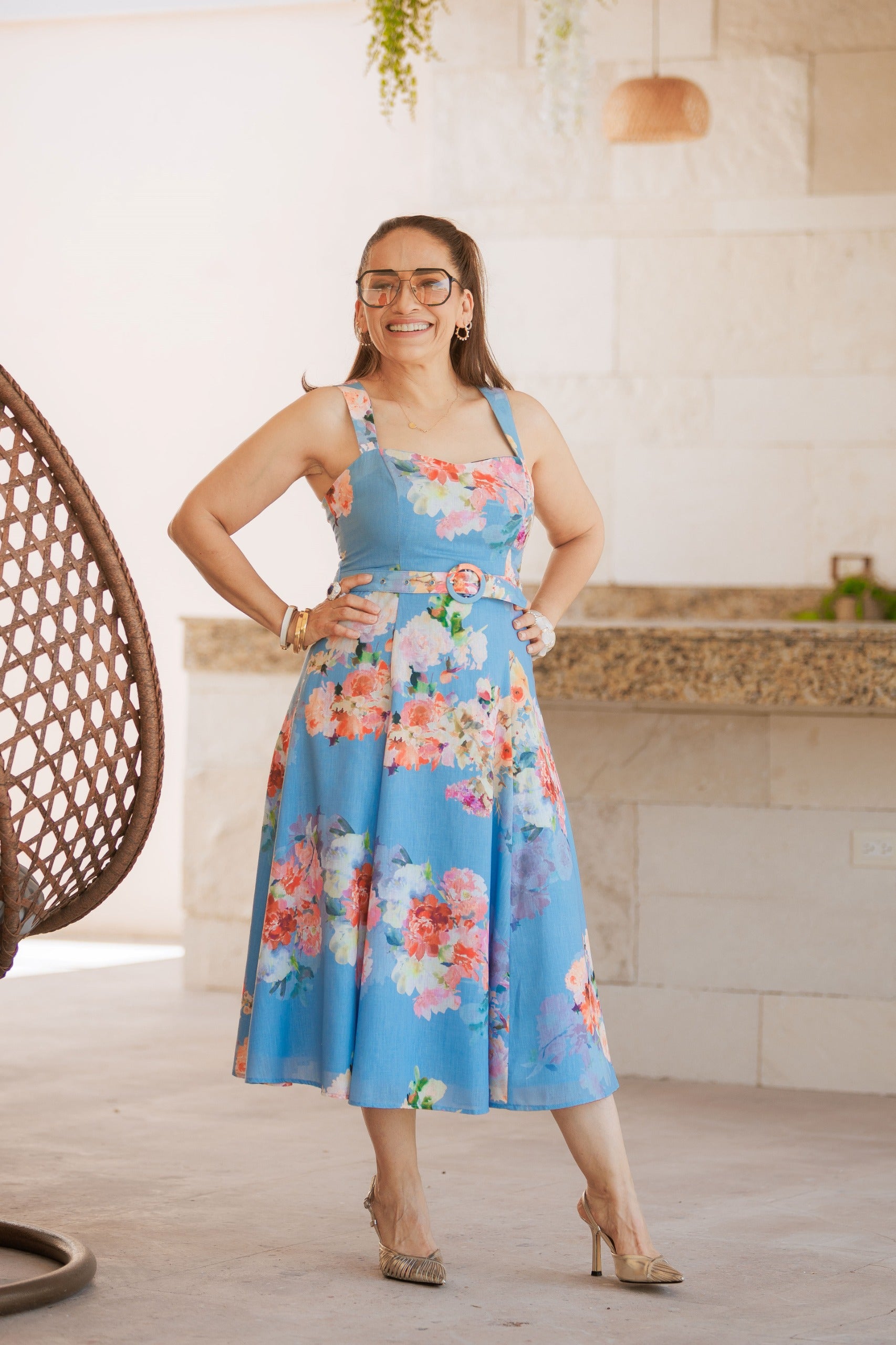 Vestido de Jardín Celeste Luxxel