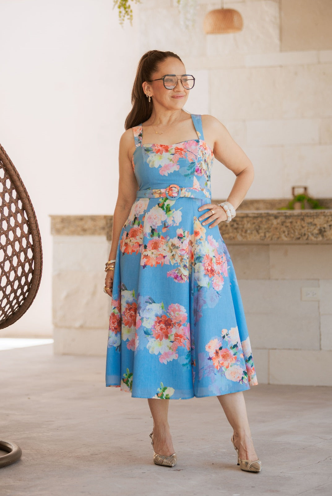 Vestido de Jardín Celeste Luxxel