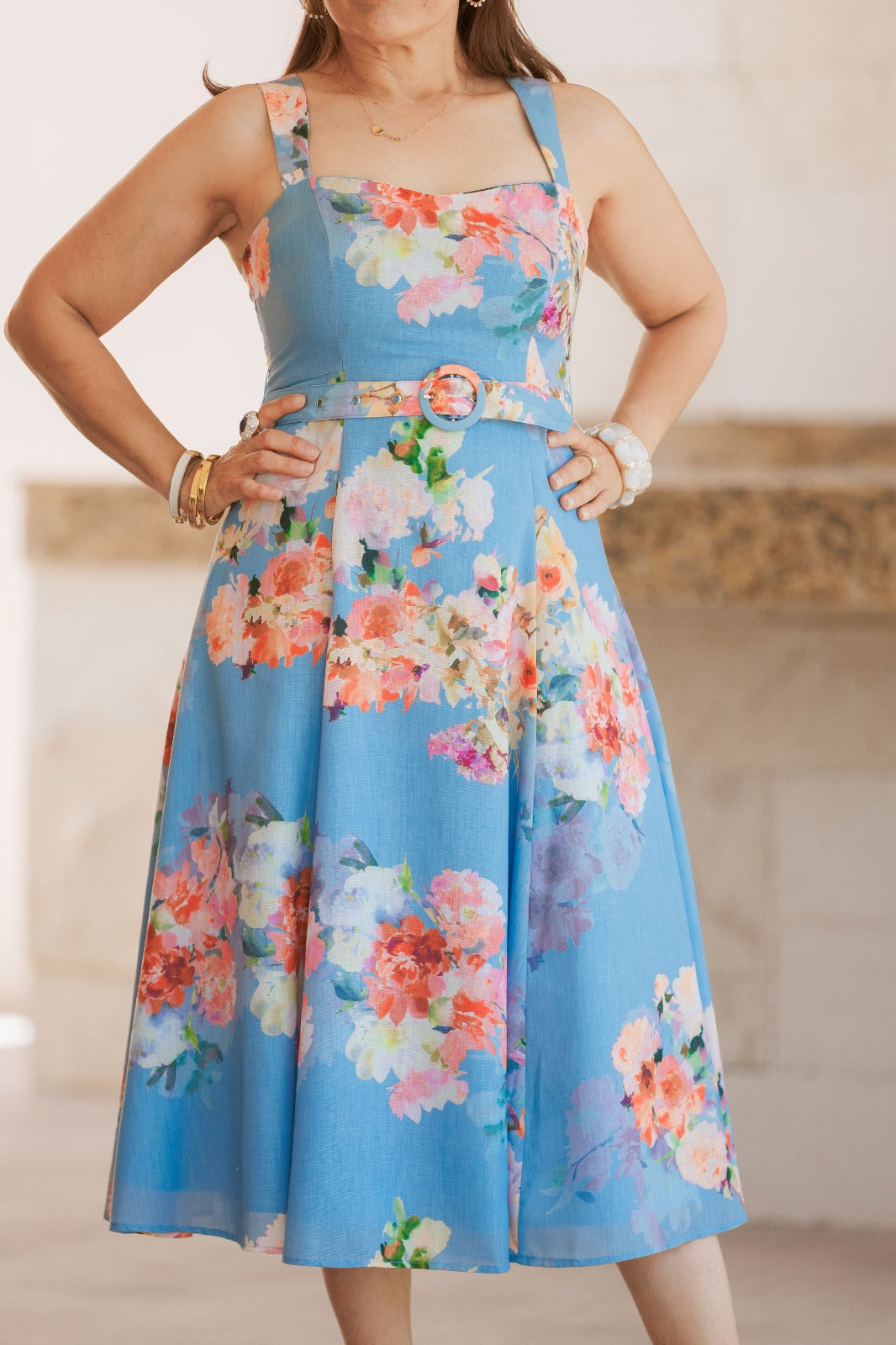 Vestido de Jardín Celeste Luxxel