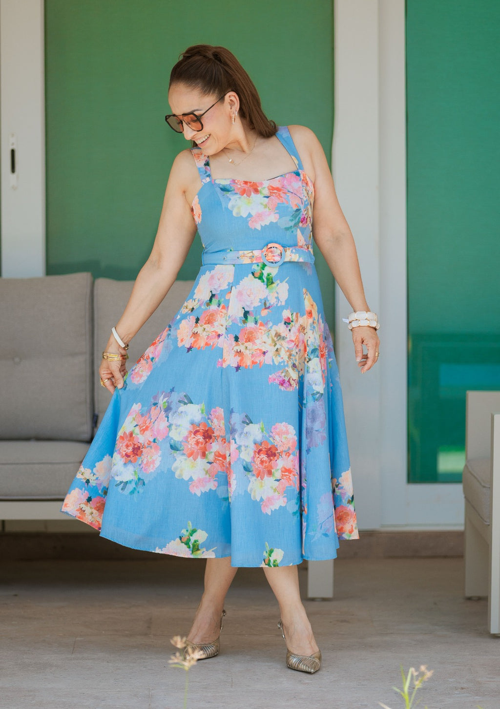 Vestido de Jardín Celeste Luxxel