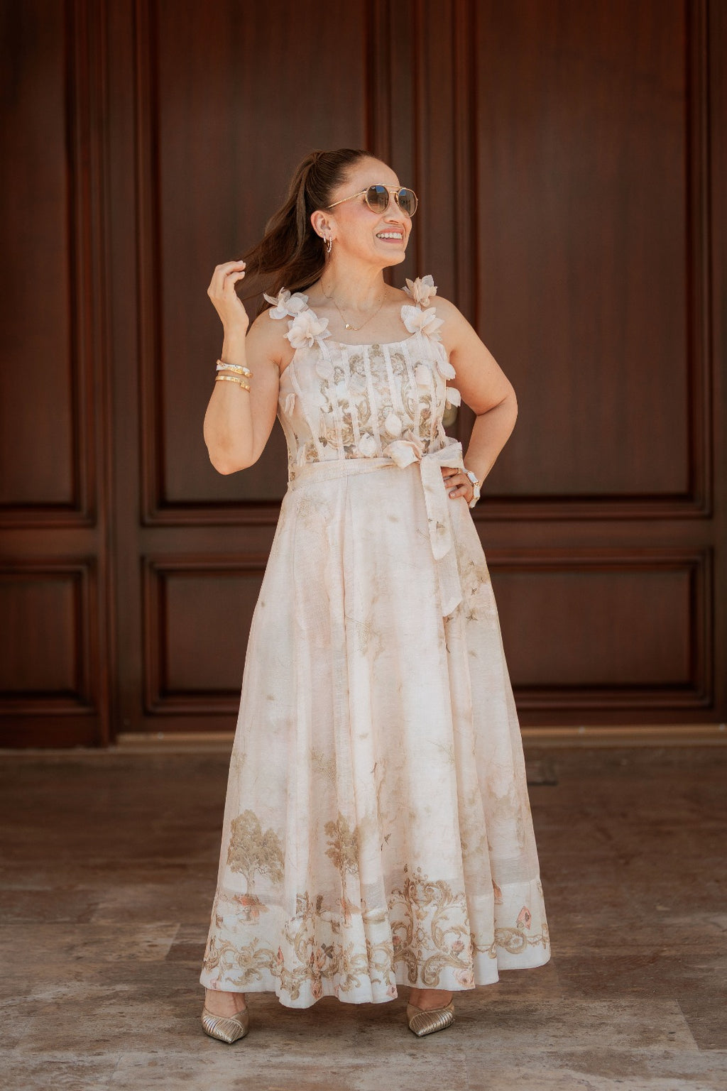 Vestido Romance Dorado