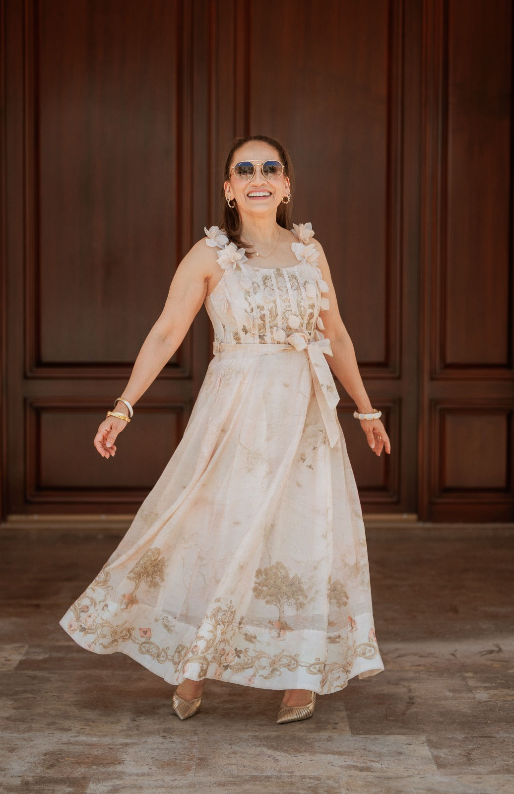 Vestido Romance Dorado