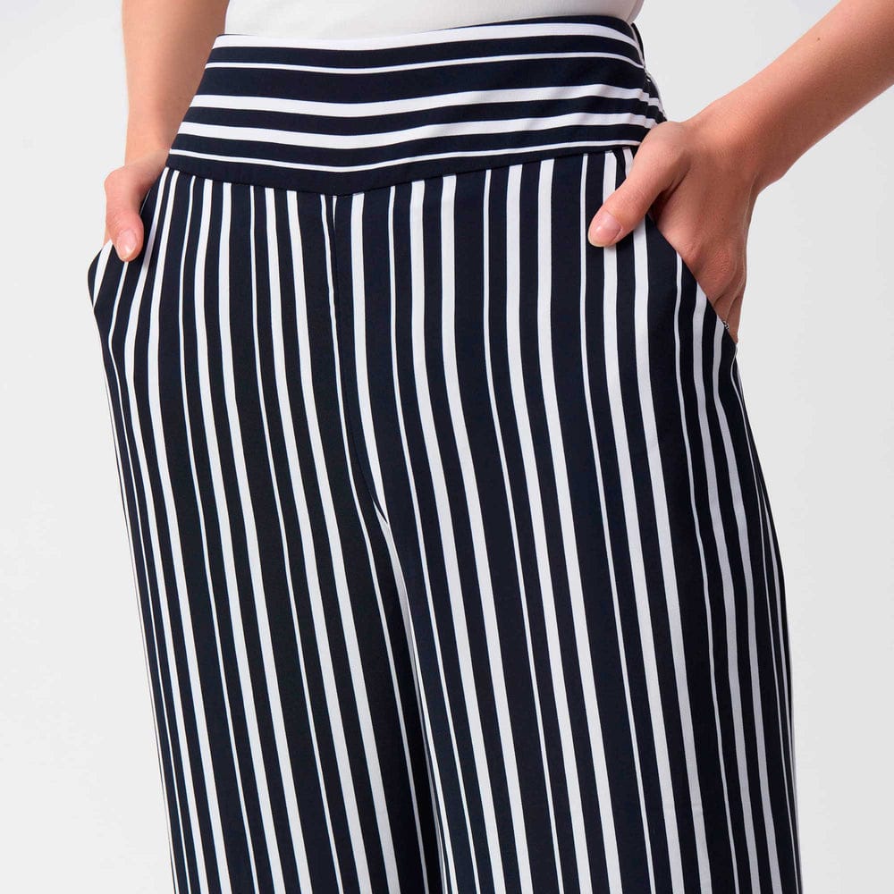 Pantalón Palazzo a Rayas Estilo Navy Chic- Joseph Ribkoff 251162