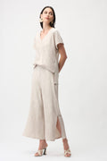 Pantalón Palazzo Beige Texturizado - Joseph Ribkoff 261161