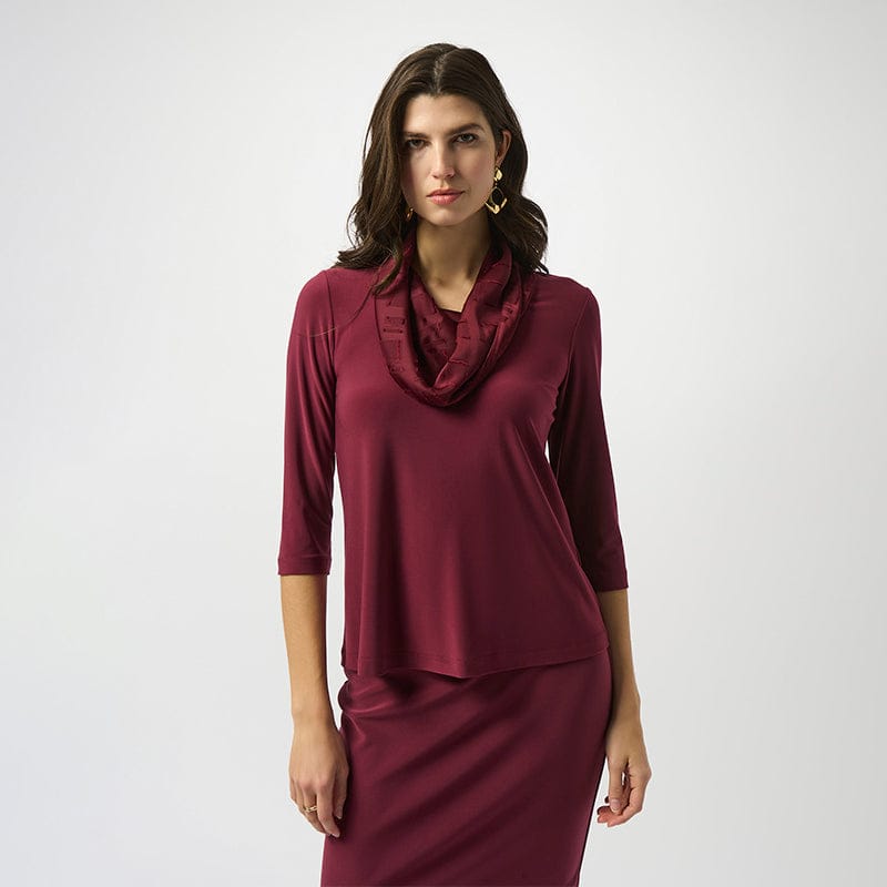 Blusa Burgundy Cowl Neck – Joseph Ribkoff 253211