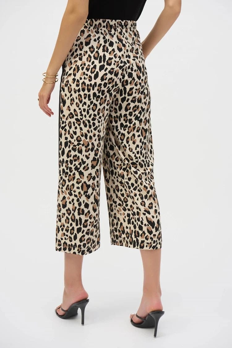 Pantalón Culotte Animal Print con Franjas Laterales - Joseph Ribkoff 252235