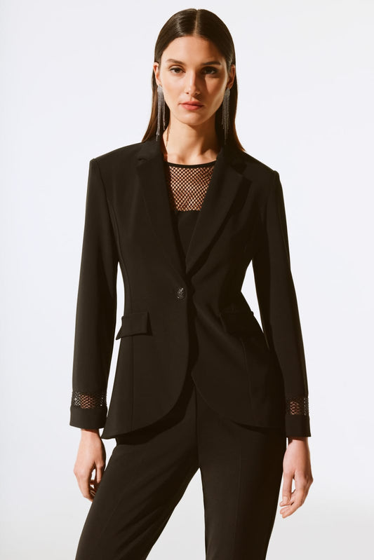 Saco Sastre Negro con Detalle de Brillo – Joseph Ribkoff 243752